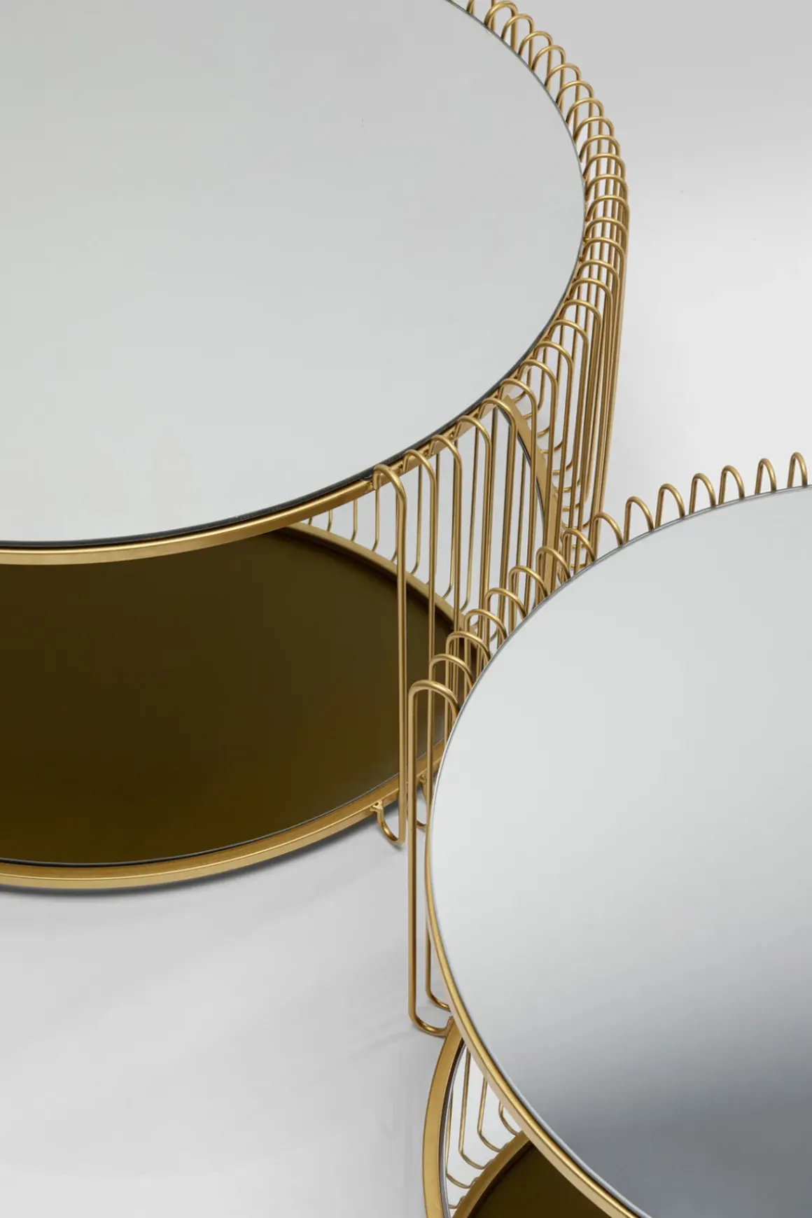 Soffbord Wire - Mässing, (2/Set) - KARE Design