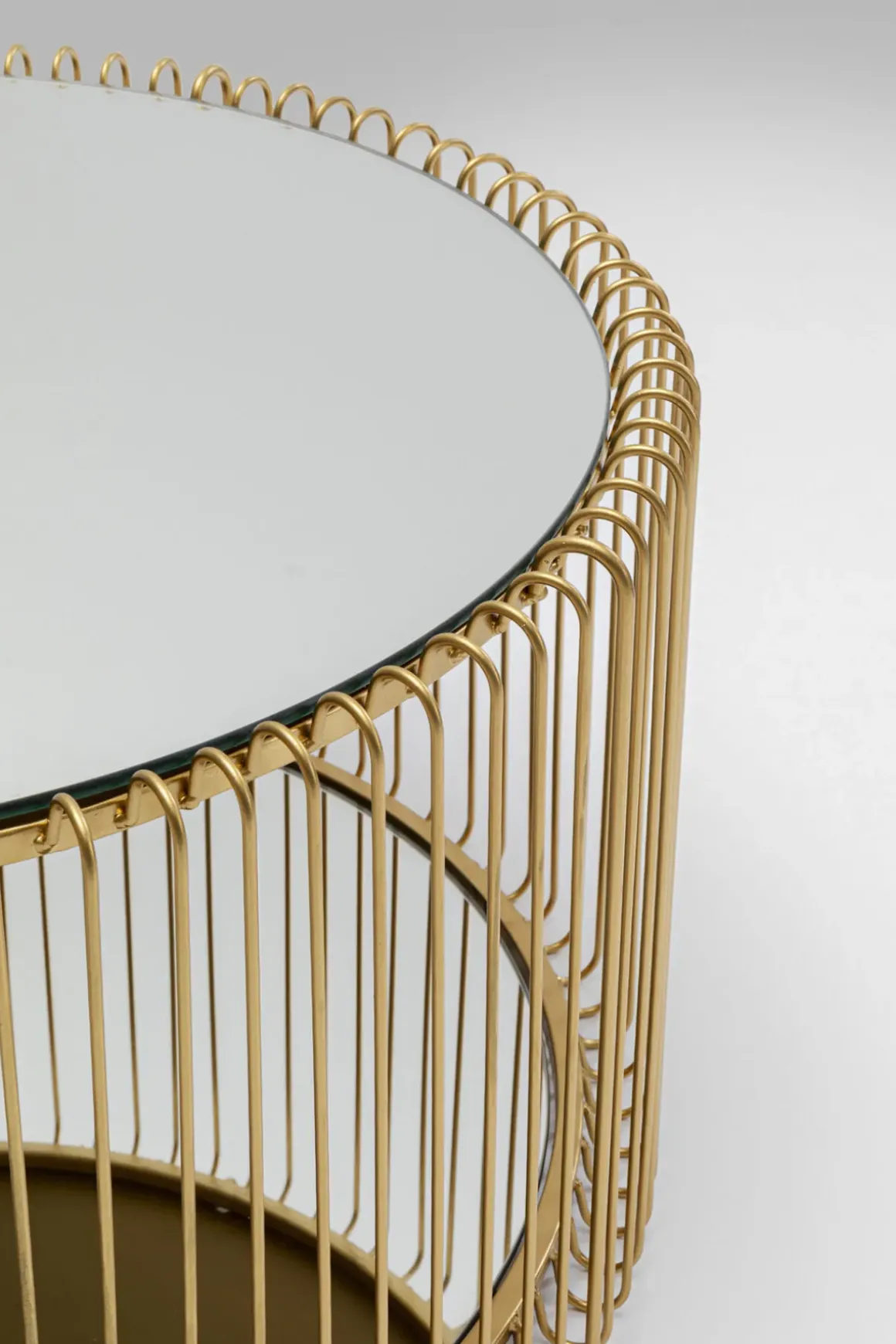 Soffbord Wire - Mässing, (2/Set) - KARE Design