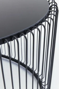 Soffbord Wire Oval - Svart/Glas, 90x60cm - KARE Design