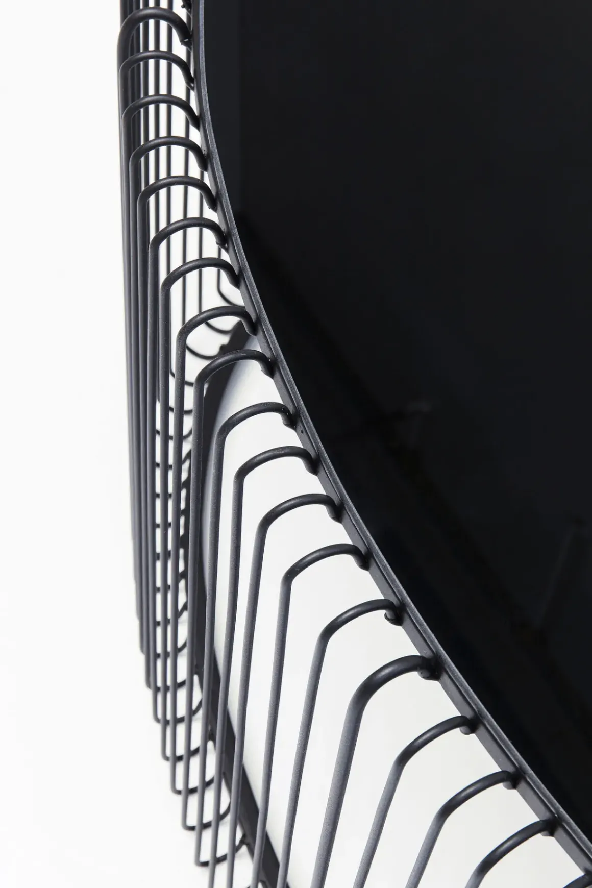 Soffbord Wire Oval - Svart/Glas, 90x60cm - KARE Design