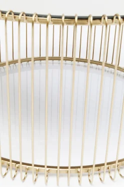 Soffbord Wire Rund - Set med 2 Bord Mässing/Spegelglas, Ø69/60cm - KARE Design