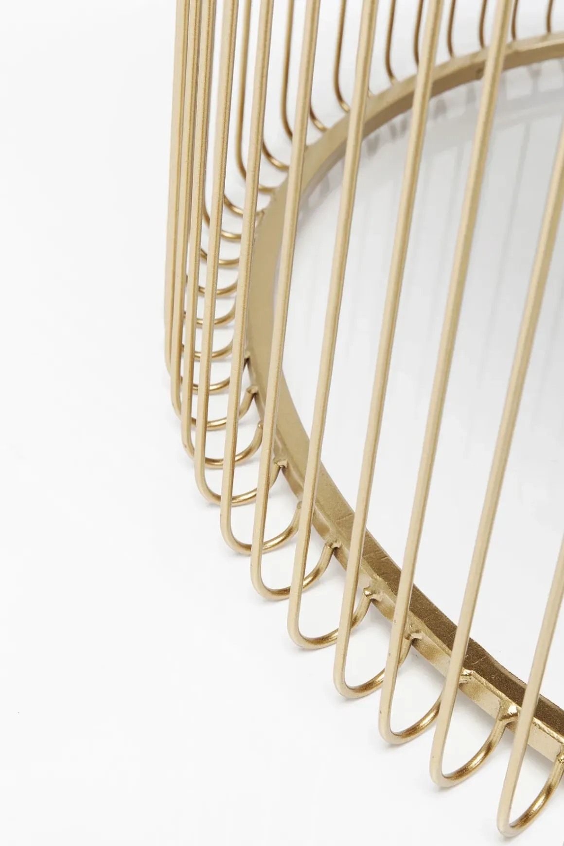 Soffbord Wire Rund - Set med 2 Bord Mässing/Spegelglas, Ø69/60cm - KARE Design