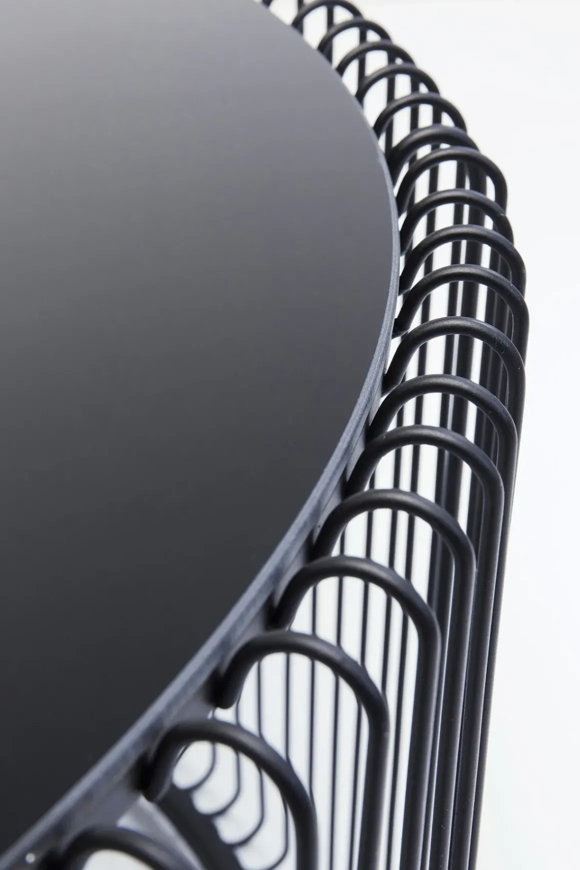 Soffbord Wire Rund - Svart/Glas, Ø80cm - KARE Design