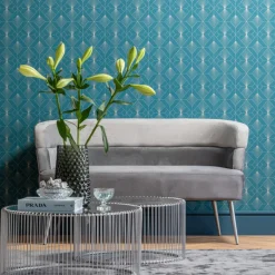 Soffbord Wire - Set med 2 Silver Bord/Spegelglas, Ø69/60cm - KARE Design