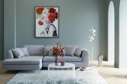 Soffbord Wire - Set med 2 Vita Bord/Vittglas, Ø69/60cm - KARE Design