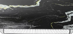 Soffbord Wire - Svart/Marmorimitation, 145x70cm - KARE Design