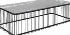 Soffbord Wire - Svart/Marmorimitation, 145x70cm - KARE Design