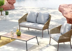 Soffgrupp Trädgård Elba Quattro - Natur, (4/part) - KARE Design