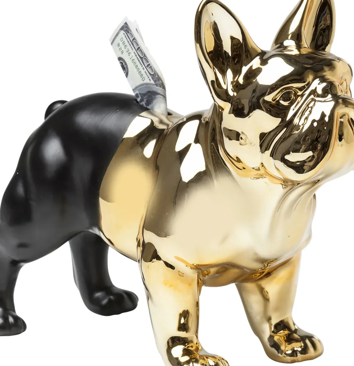 Sparbössa Bulldog Guld-Svart - KARE Design