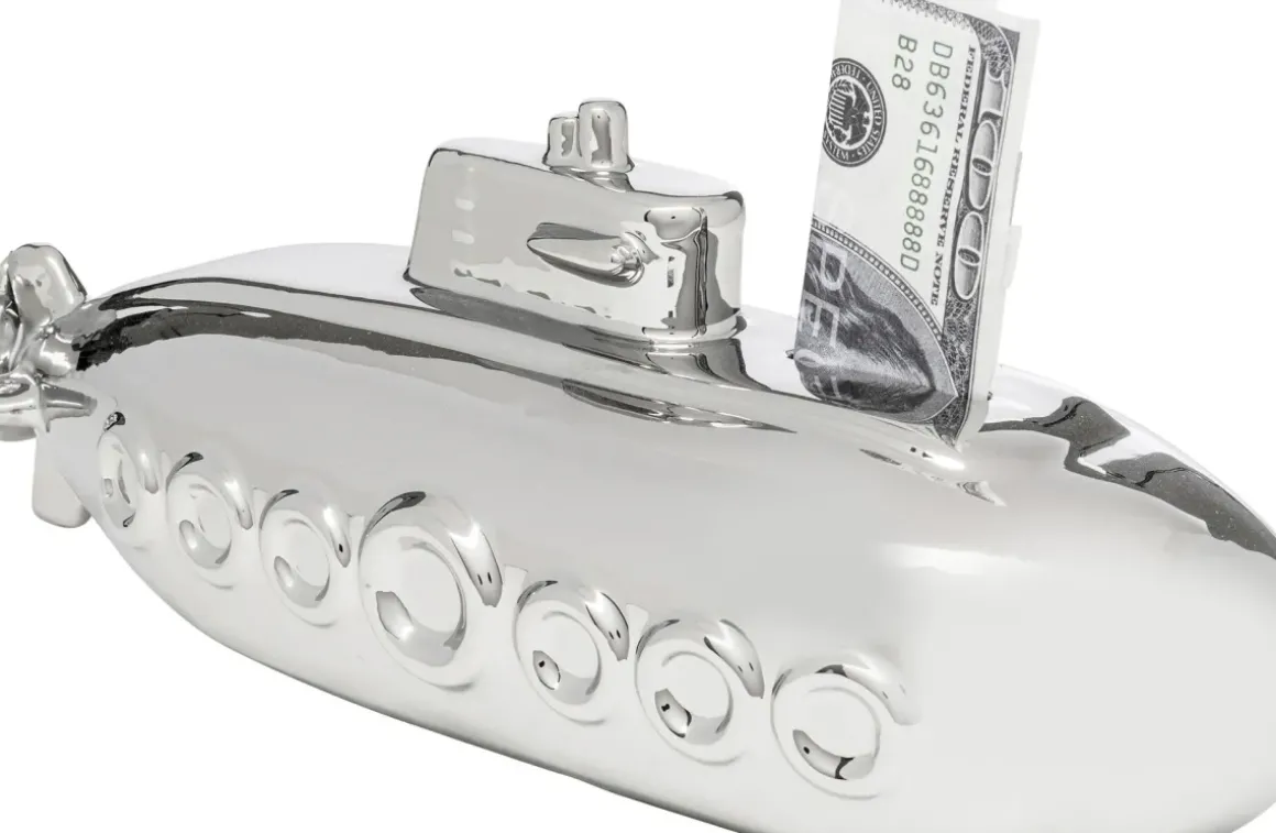 Sparbössa Submarine - Ubåt, Silver, 11cm - KARE Design