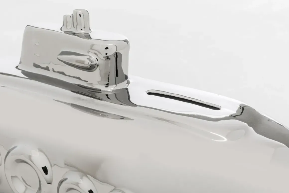 Sparbössa Submarine - Ubåt, Silver, 11cm - KARE Design