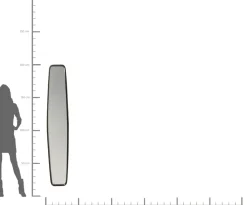 Spegel Clip Svart 32x177cm - KARE Design