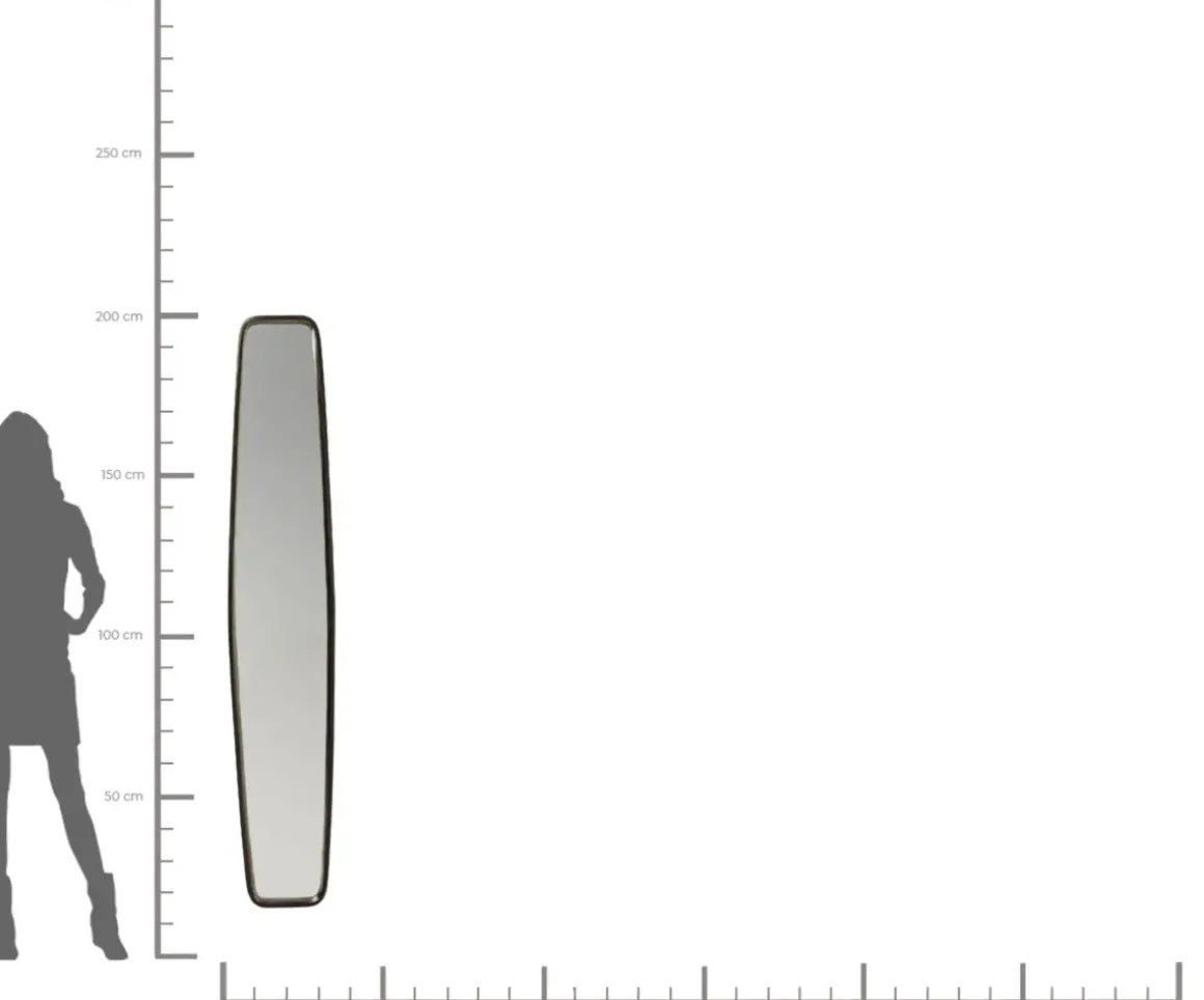 Spegel Clip Svart 32x177cm - KARE Design
