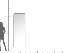 Spegel Curve Rectangular Koppar 70x200cm - KARE Design