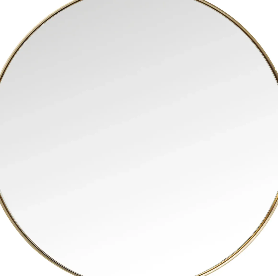 Spegel Curve - Rund Ram i Borstad Mässing, Ø100cm - KARE Design