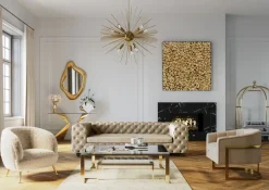 Spegel Hologram Guld 76x119cm - KARE Design