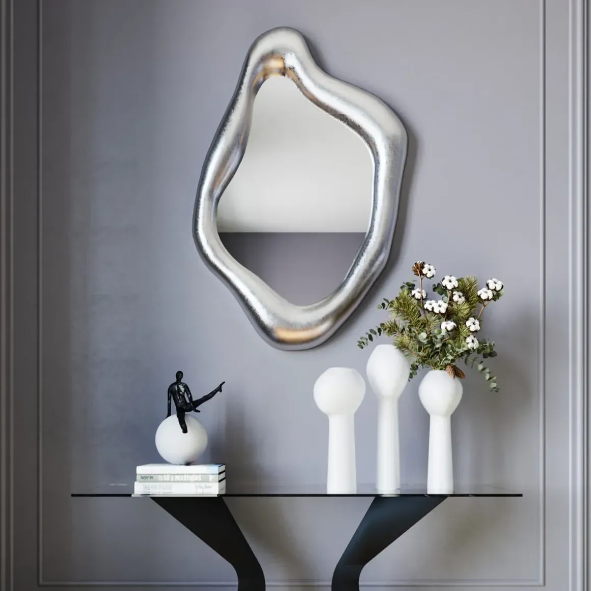 Spegel Hologram Silver, 117x168cm - KARE Design