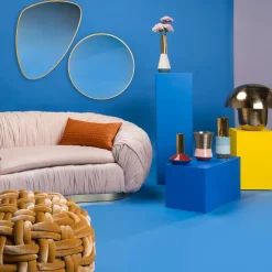 Spegel Jetset Guld - Rund Spegel, Ø73 - KARE Design