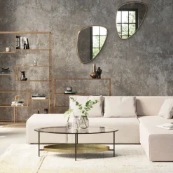 Spegel Jetset Guld - Trekantig Spegel, 83x56cm - KARE Design