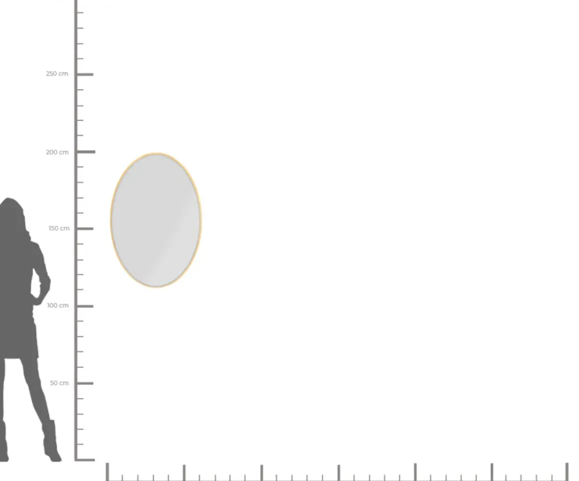 Spegel Jetset Oval Guld, 94x64cm - KARE Design