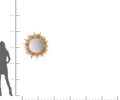 Spegel Legno - Rund Solspegel i Trä, Ø82cm - KARE Design