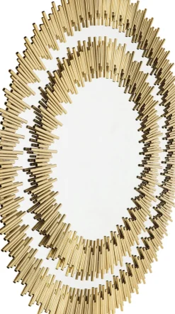 Spegel Solare Gold - Rund Ram i Guld Ø132cm - KARE Design
