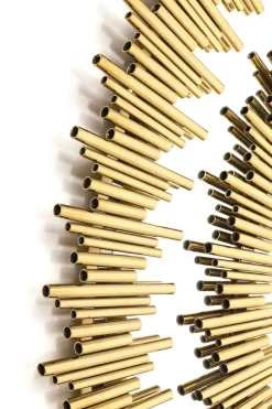 Spegel Solare Gold - Rund Ram i Guld Ø132cm - KARE Design