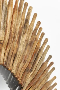 Spegel Sunlight - Rund Spegel av Träpipor, Ø120 - KARE Design