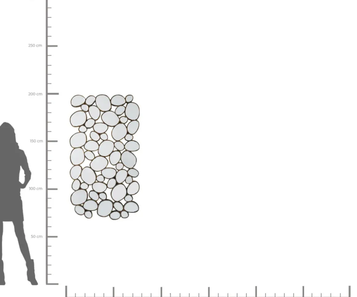 Spegel Water Drops - Koppar, 135x78cm - KARE Design