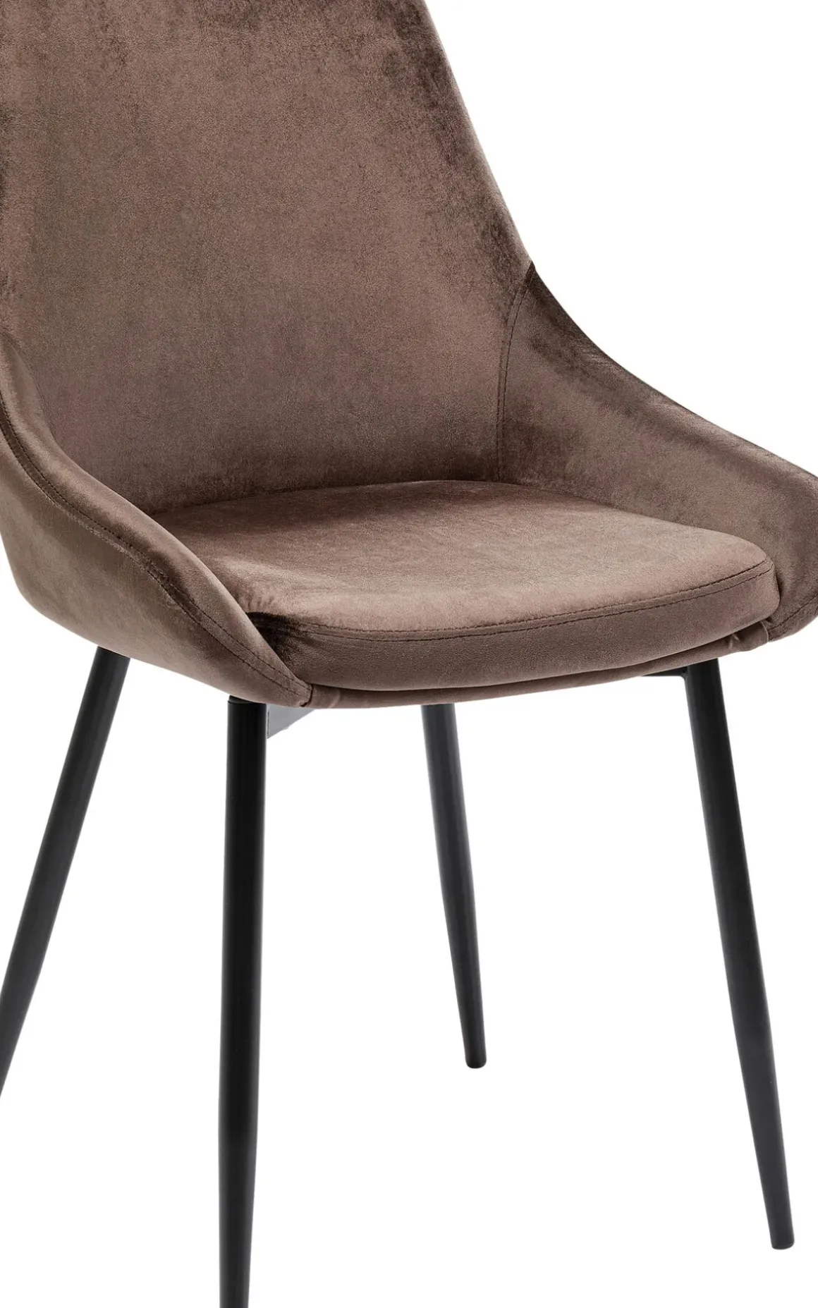 Stol East Side - Brun Sammet, Svarta Ben - KARE Design