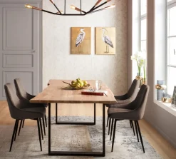 Stol East Side - Brun Sammet, Svarta Ben - KARE Design