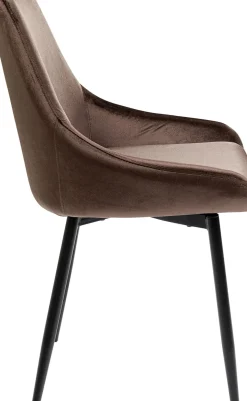 Stol East Side - Brun Sammet, Svarta Ben - KARE Design