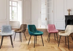 Stol East Side - Grå Sammet, Svarta Ben, XL - KARE Design