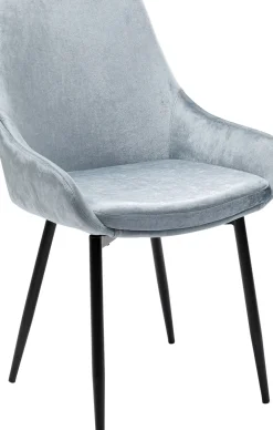 Stol East Side - Grå Sammet, Svarta Ben, XL - KARE Design