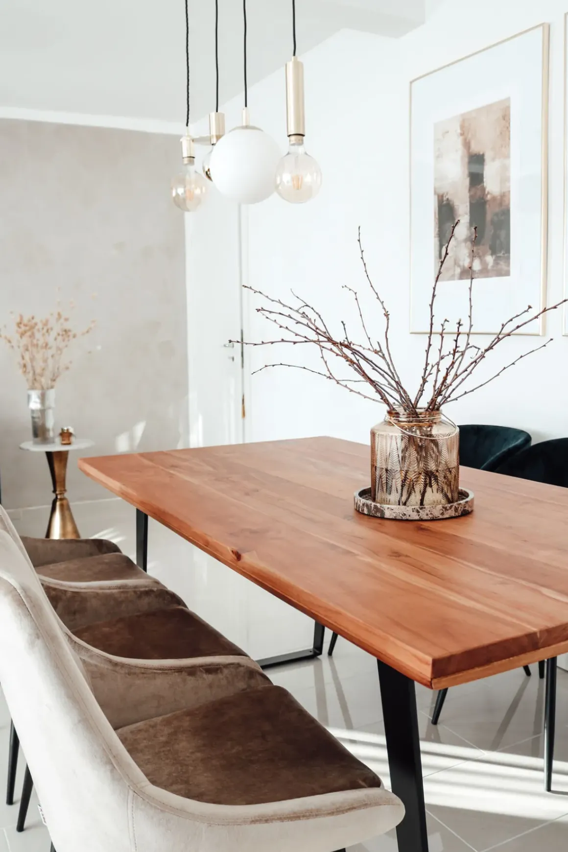 Stol East Side - Sammet Champagne - KARE Design
