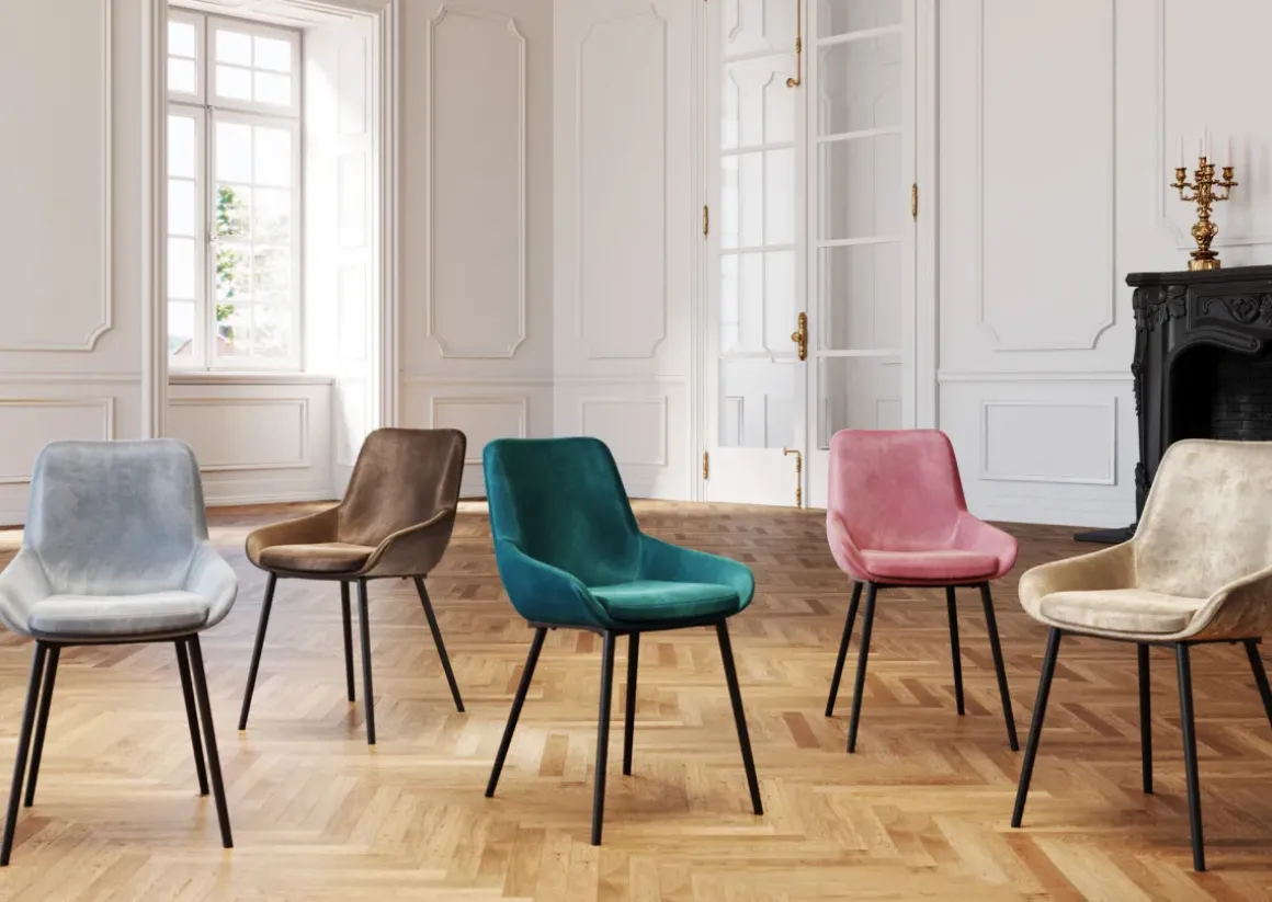 Stol East Side - Sammet Champagne - KARE Design