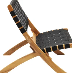 Stol Ipanema - Ihopfällbar Loungefåtölj i Trä/Svart - KARE Design