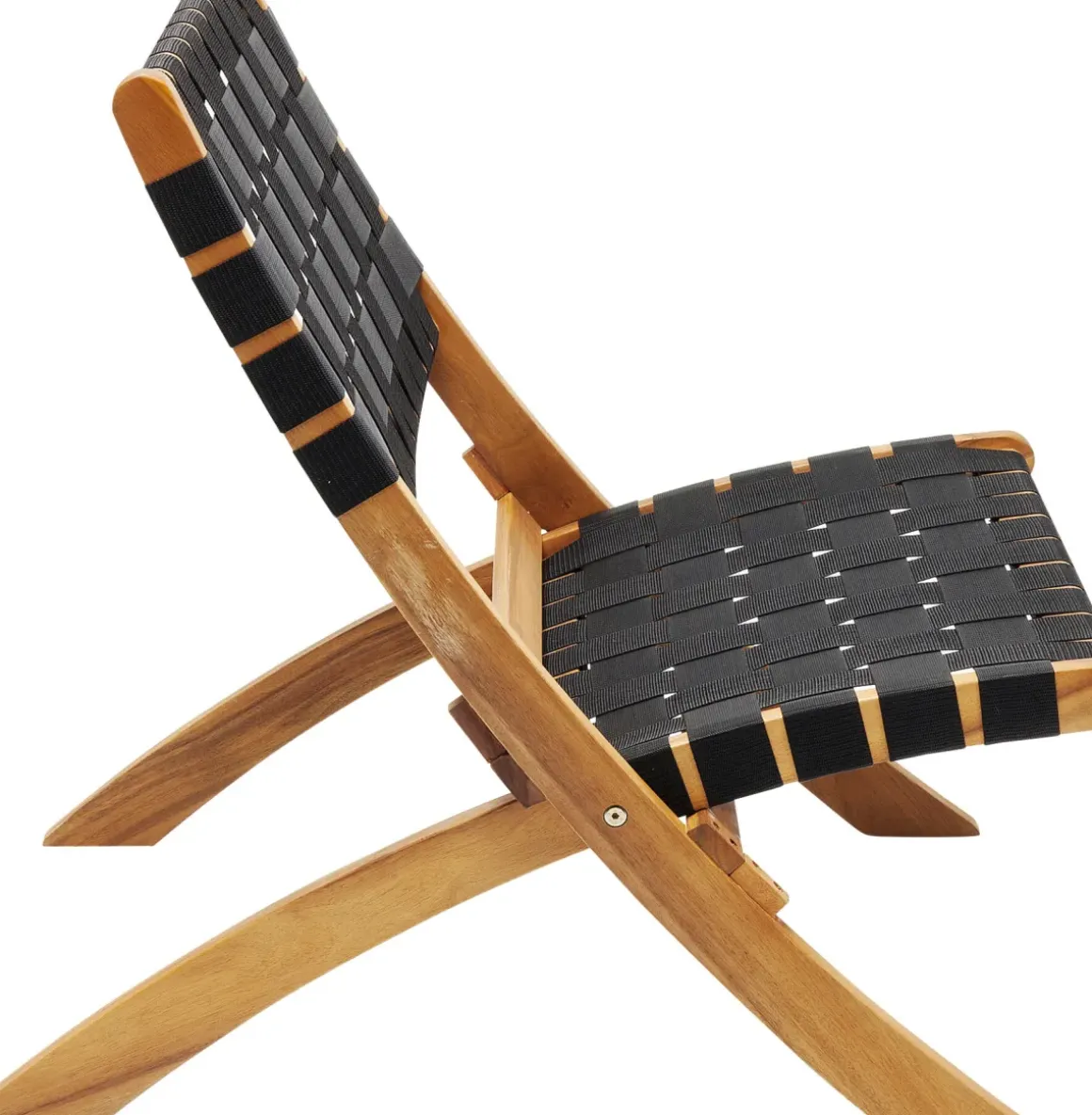 Stol Ipanema - Ihopfällbar Loungefåtölj i Trä/Svart - KARE Design