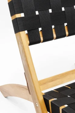 Stol Ipanema - Ihopfällbar Loungefåtölj i Trä/Svart - KARE Design