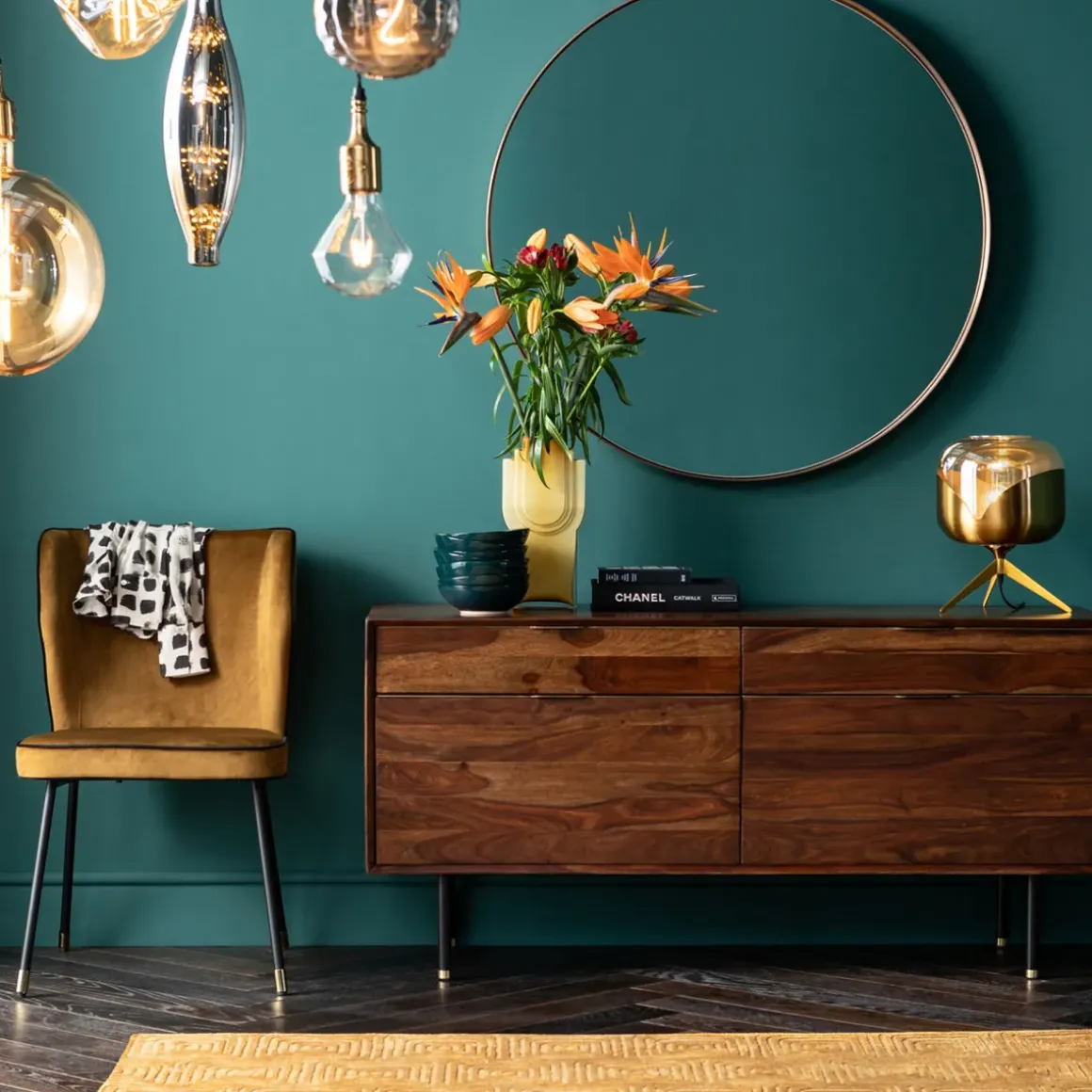 Stol Irina - Brungul Sammet - KARE Design