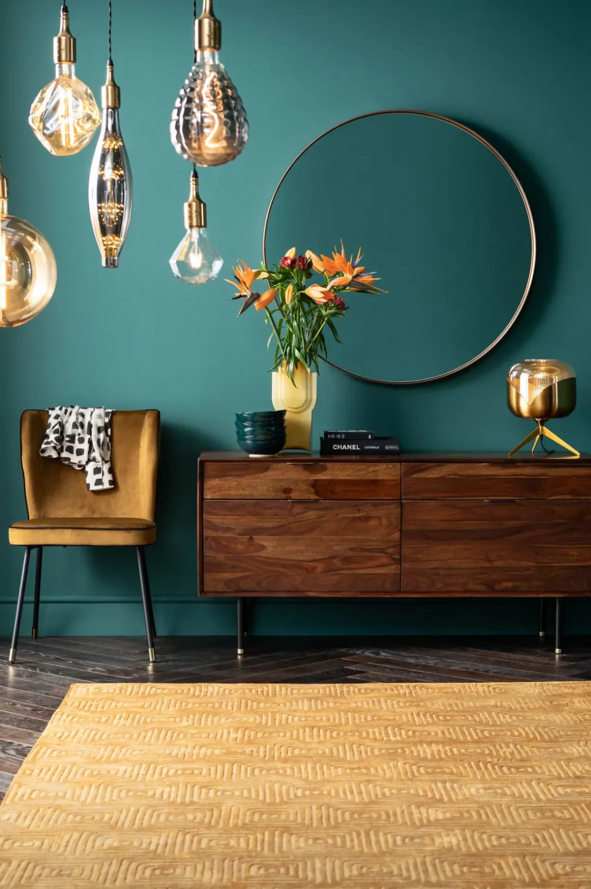 Stol Irina - Brungul Sammet - KARE Design