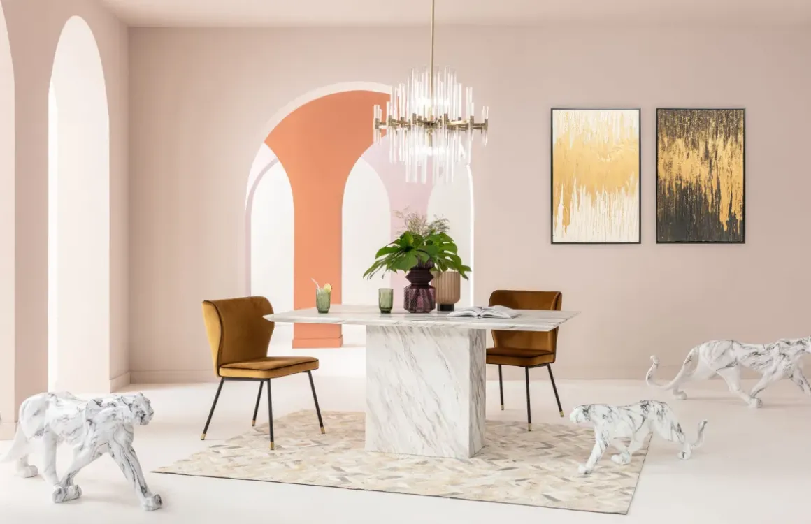 Stol Irina - Brungul Sammet - KARE Design