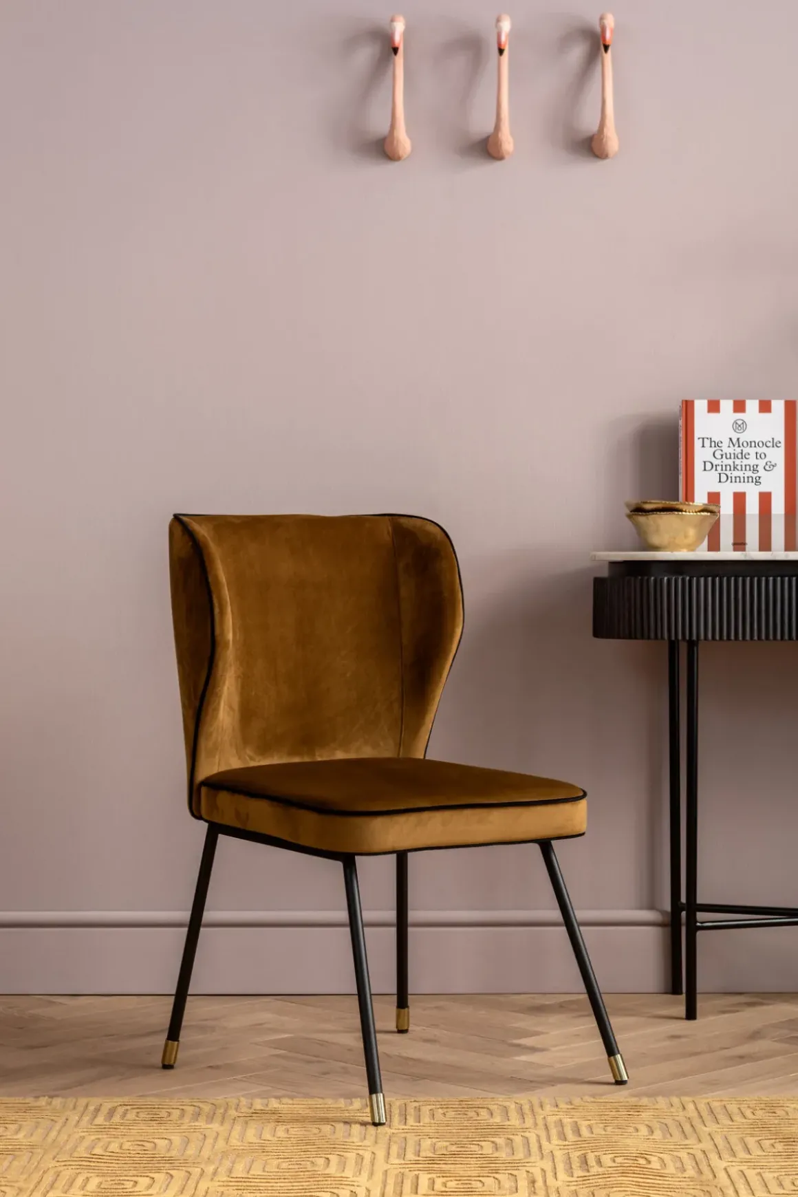 Stol Irina - Brungul Sammet - KARE Design