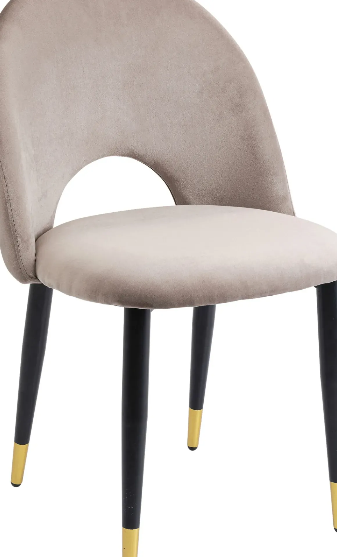 Stol Iris - Sammet Taupe, 2 set - KARE Design