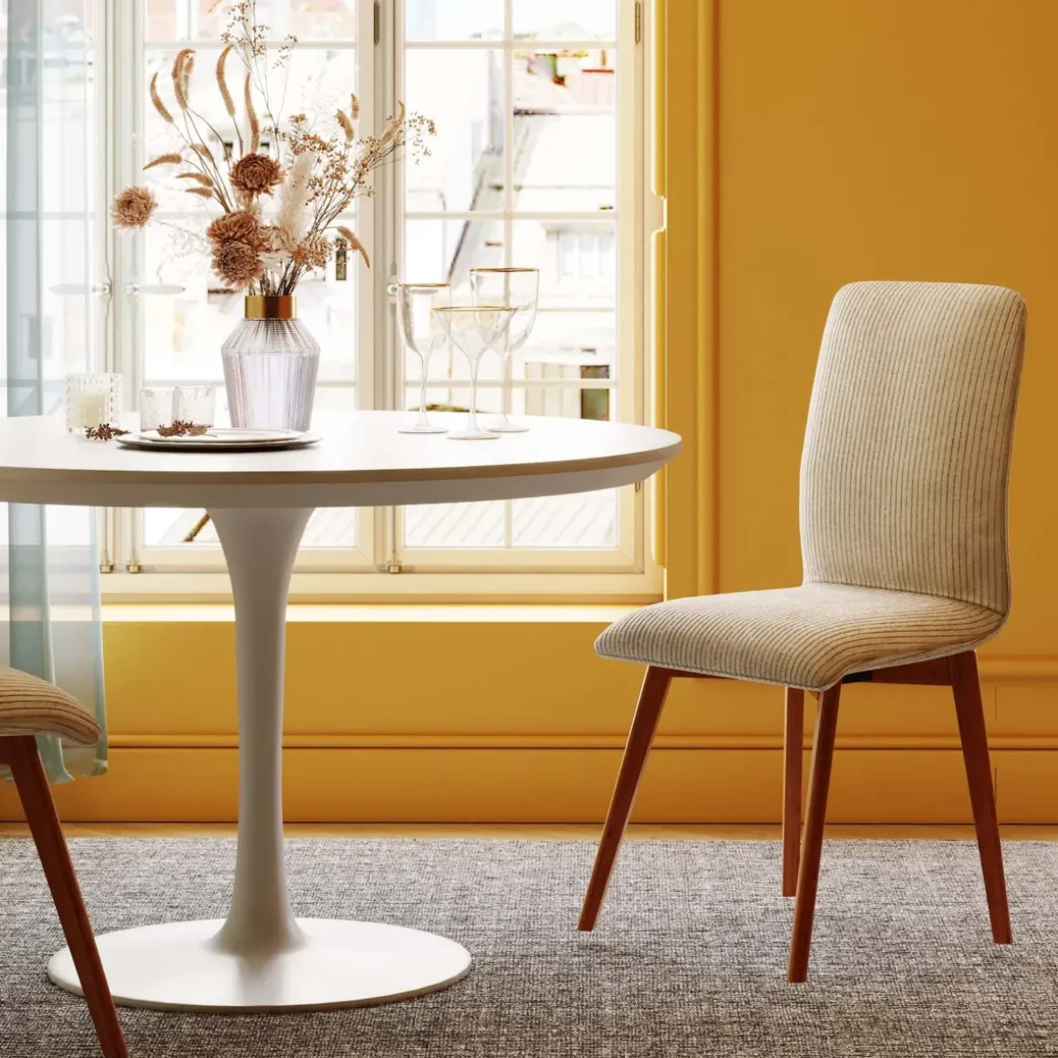 Stol Lara - Manchester Creme - KARE Design