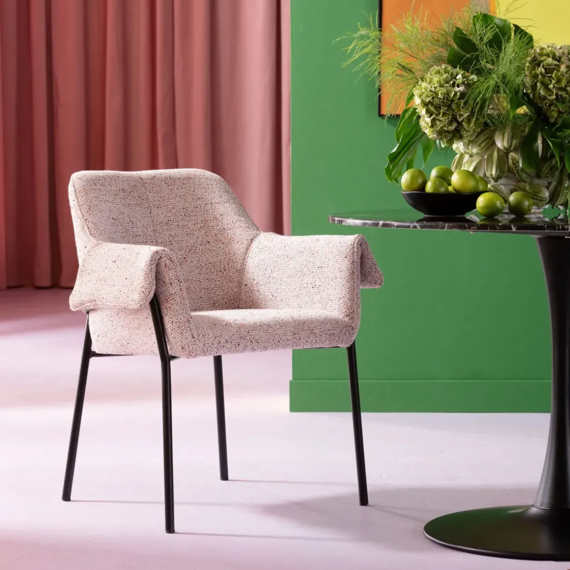 Stol med armstöd Bess - Beige - KARE Design