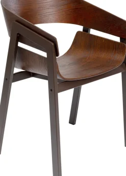 Stol med armstöd Biarritz - Brun - KARE Design