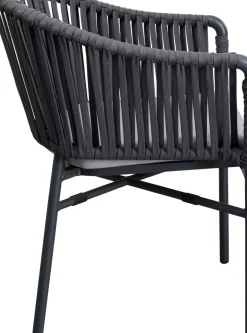 Stol Med Armstöd Trädgård Santanyi - Mörkgrå - KARE Design