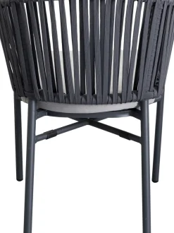 Stol Med Armstöd Trädgård Santanyi - Mörkgrå - KARE Design