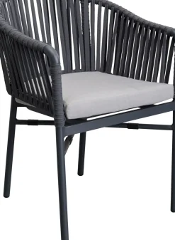 Stol Med Armstöd Trädgård Santanyi - Mörkgrå - KARE Design